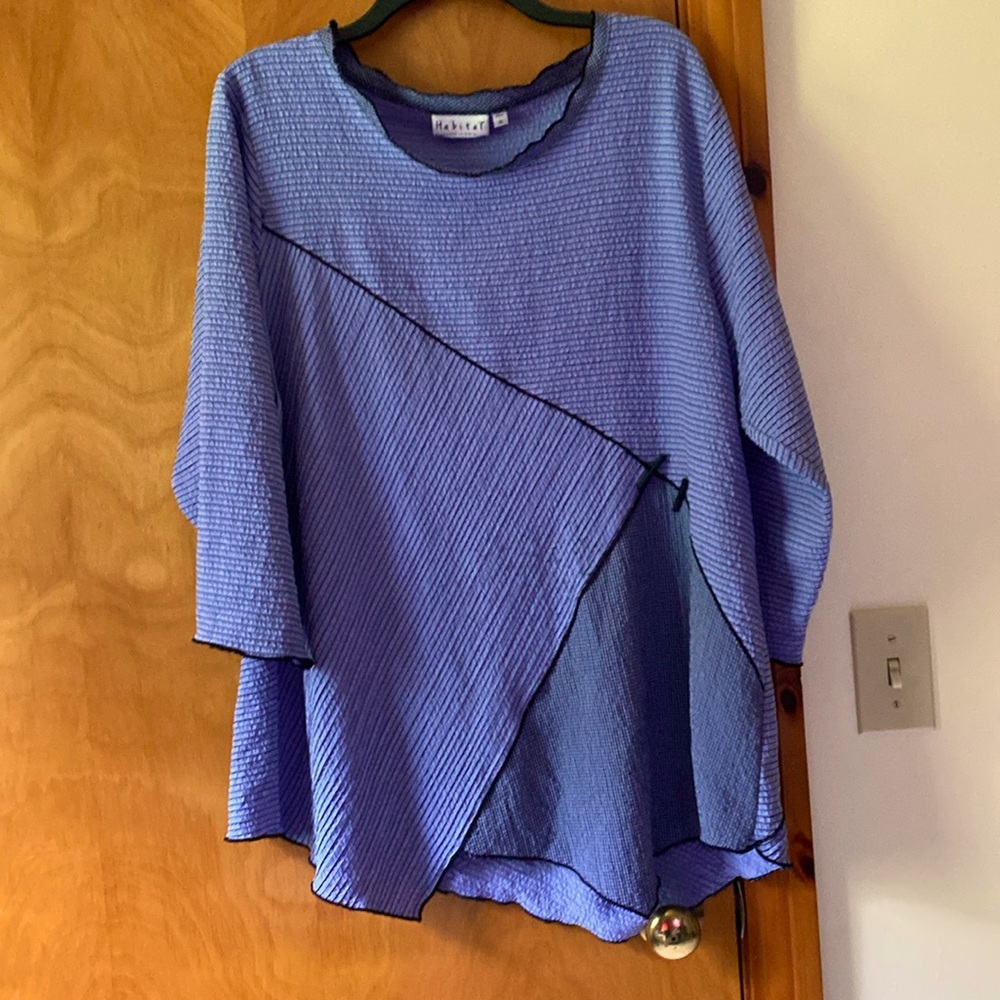 Habitat asymmetrical, long sleeved, gorgeous top/ Tunic Lavender XL